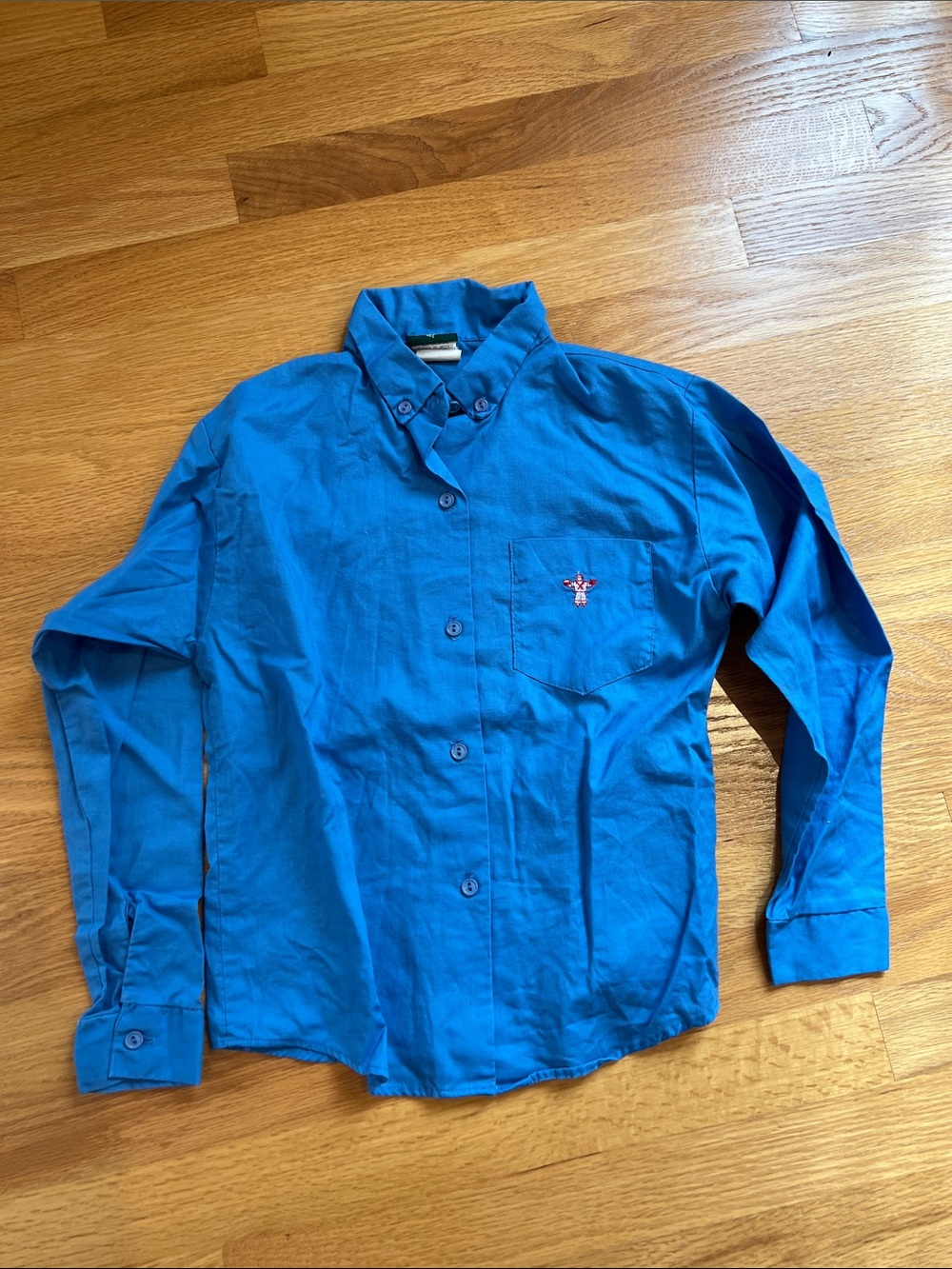 Vintage Hunt Club youth 8 Blue Button-Down Long Sleeve Shirt